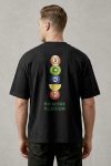 Oversized T-Shirt σε Μαύρο Χρώμα με σχέδιο, No More Illusions Line