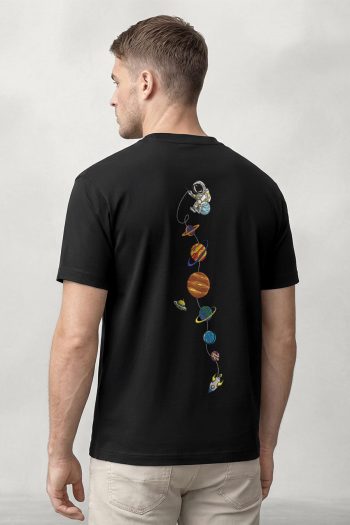 Planet Drop, T-Shirt σε Μαύρο Χρώμα