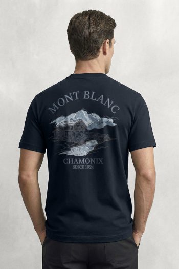 Mont Blanc Resort, T-Shirt σε Μπλε Χρώμα