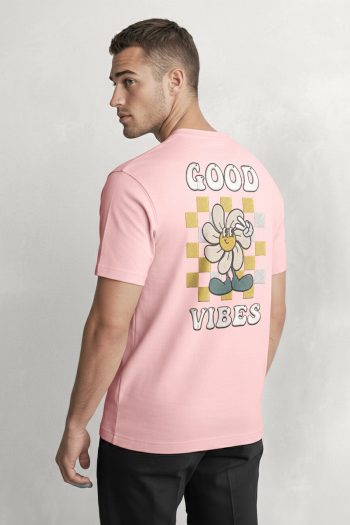 Good Vibes Always, T-Shirt σε Ροζ Χρώμα