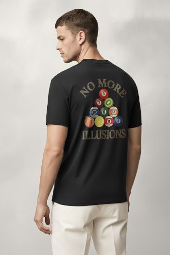 No More Illusions Pool, T-Shirt σε Μαύρο Χρώμα