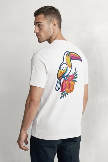Toucan Back, T-Shirt σε Λευκό Χρώμα
