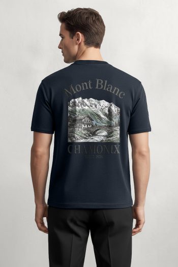 Chamonix Retro, T-Shirt σε Μπλε Χρώμα