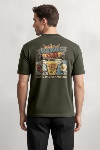 Breakfast Club, T-Shirt σε Χακί Χρώμα