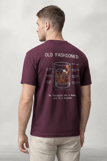 Old Fashioned Therapy, T-Shirt σε Μπορντώ Χρώμα