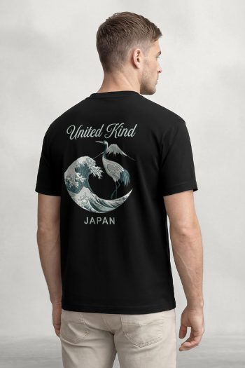UK Crane Wave, T-Shirt σε Μαύρο Χρώμα