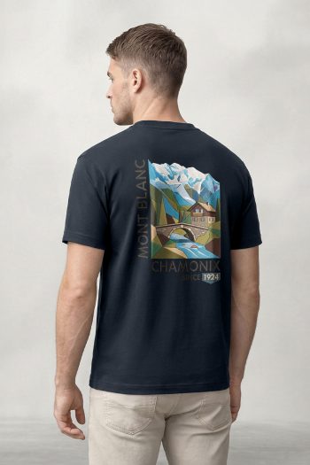 Chamonix 1924, T-Shirt σε Μπλε Χρώμα