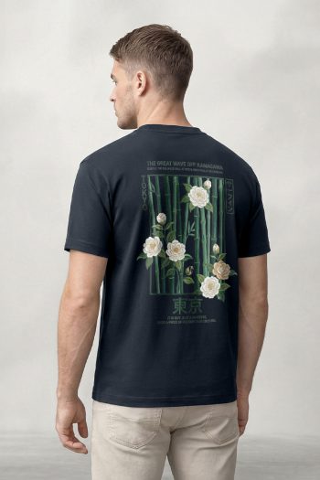Kanagawa Tokyo, T-Shirt σε Μπλε Χρώμα