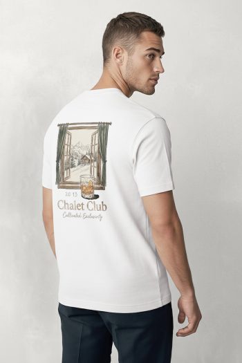 Chalet Club, T-Shirt σε Λευκό Χρώμα