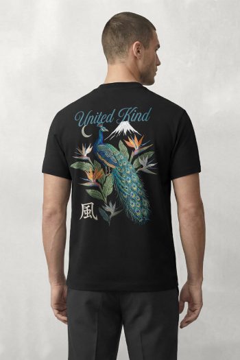 UK Peacock, T-Shirt σε Μαύρο Χρώμα