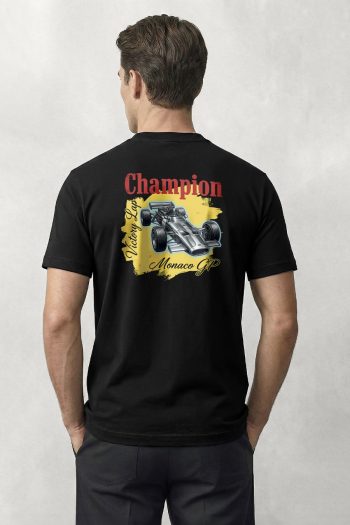 Monaco GP Champion, T-Shirt σε Μαύρο Χρώμα