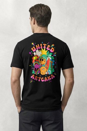 United Artcaka, T-Shirt σε Μαύρο Χρώμα