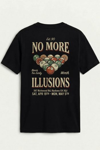 No More Illusions T-Shirt σε Μαύρο Χρώμα