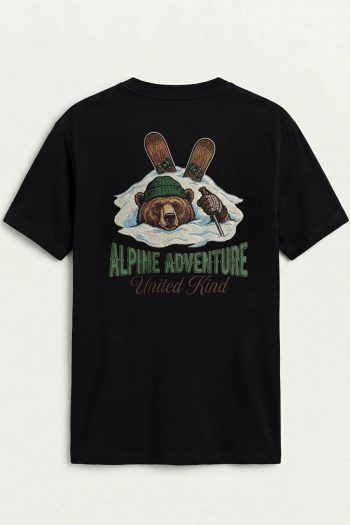 Alpine Adventure, T-Shirt σε Μαύρο Χρώμα