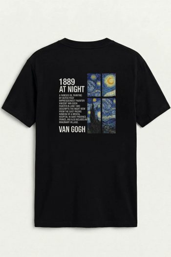 Van Starry Grid, T-Shirt σε Μαύρο Χρώμα