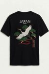 Wild Crane, T-Shirt σε Μαύρο Χρώμα