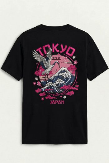 Tokyo Pink, T-Shirt σε Μαύρο Χρώμα