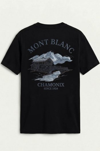 Mont Blanc Resort, T-Shirt σε Μαύρο Χρώμα