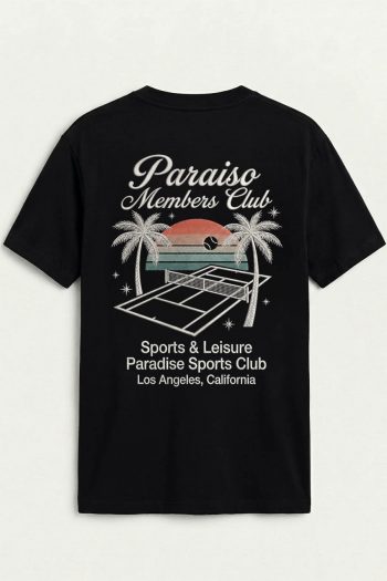 Paraiso Members Club, T-Shirt σε Μαύρο Χρώμα