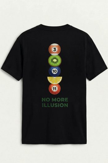 No More Illusions Line, T-Shirt σε Μαύρο Χρώμα
