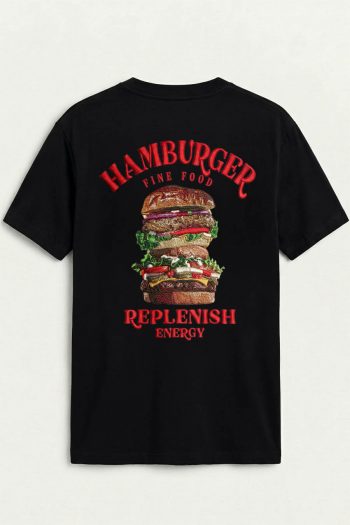 Hamburger Energy, T-Shirt σε Μαύρο Χρώμα