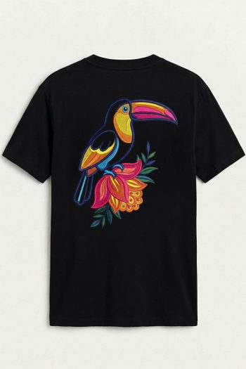 Toucan Back, T-Shirt σε Μαύρο Χρώμα