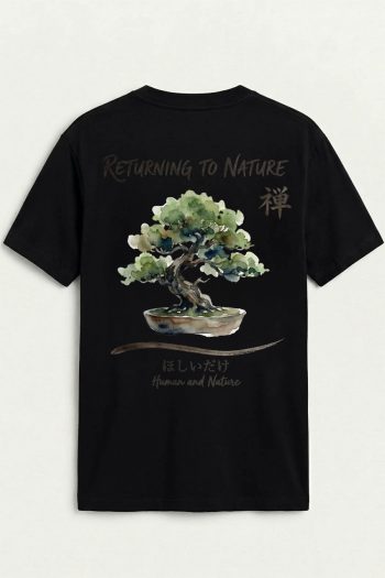 Returning To Nature, T-Shirt σε Μαύρο Χρώμα