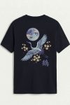 Wild Crane Moon, T-Shirt σε Μπλε Χρώμα