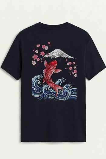 Japan Koi Wave, T-Shirt σε Μπλε Χρώμα
