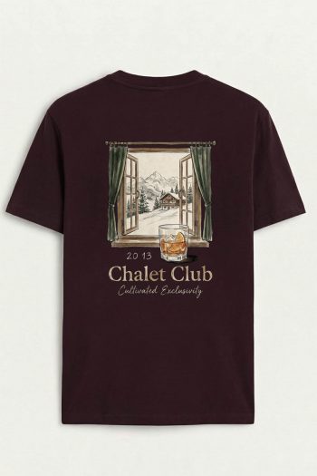 Chalet Club, T-Shirt σε Μπορντώ Χρώμα