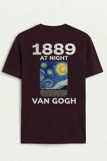 Van Night Frame, T-Shirt σε Μπορντώ Χρώμα