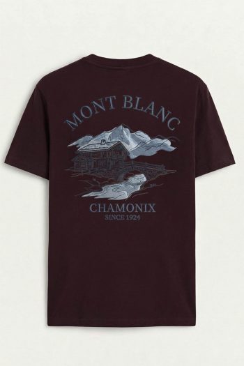 Mont Blanc Resort, T-Shirt σε Μπορντώ Χρώμα