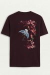 Diving Crane, T-Shirt σε Μπορντώ Χρώμα