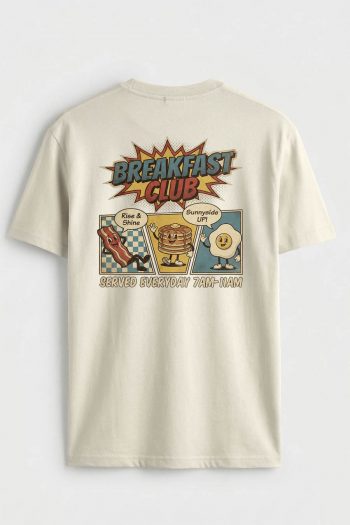 Breakfast Club, T-Shirt σε Εκρού Χρώμα