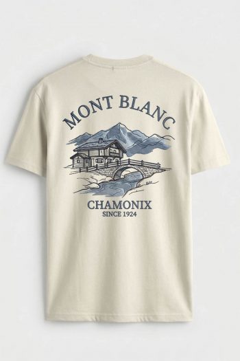Mont Blanc Resort, T-Shirt σε Εκρού Χρώμα