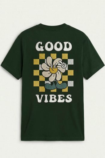 Good Vibes Always, T-Shirt σε Πράσινο Χρώμα