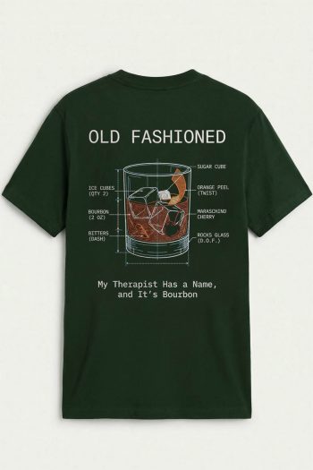 Old Fashioned Therapy, T-Shirt σε Πράσινο Χρώμα