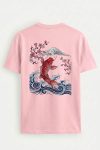 Japan Koi Wave, T-Shirt σε Ροζ Χρώμα