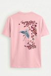 Diving Crane, T-Shirt σε Ροζ Χρώμα