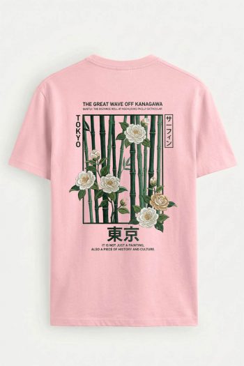 Kanagawa Tokyo, T-Shirt σε Ροζ Χρώμα