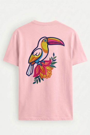 Toucan Back, T-Shirt σε Ροζ Χρώμα