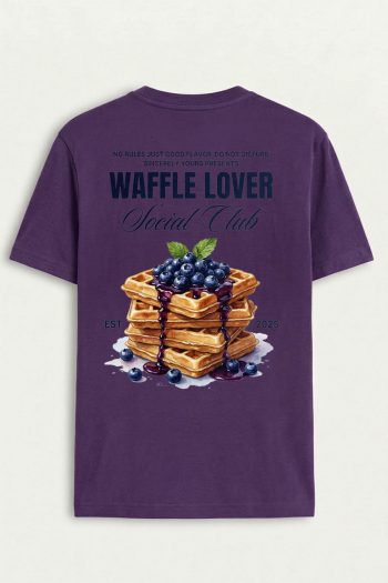 Waffle Lover, T-Shirt σε Μωβ Χρώμα