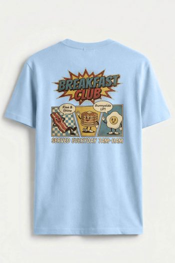 Breakfast Club, T-Shirt σε Γαλάζιο Χρώμα