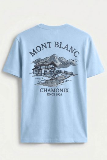 Mont Blanc Resort, T-Shirt σε Γαλάζιο Χρώμα
