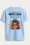 Waffle Lover, T-Shirt σε Γαλάζιο Χρώμα