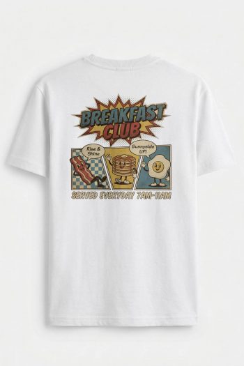 Breakfast Club, T-Shirt σε Λευκό Χρώμα