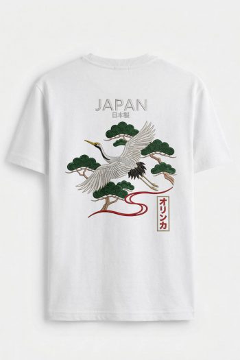 Wild Crane, T-Shirt σε Λευκό Χρώμα