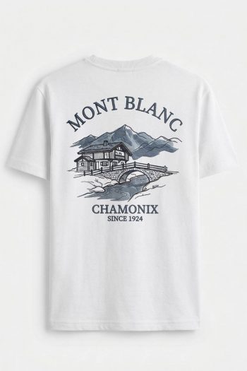Mont Blanc Resort, T-Shirt σε Λευκό Χρώμα