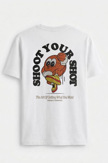 Shoot Your Shot, T-Shirt σε Λευκό Χρώμα