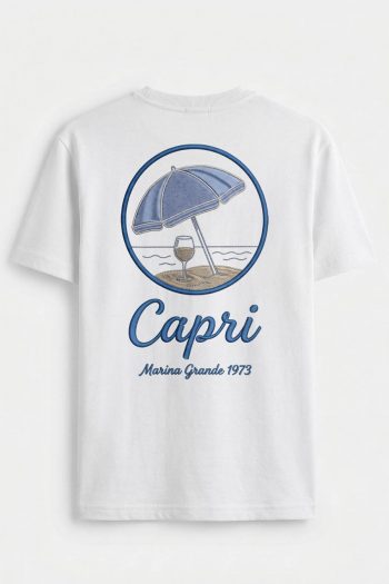 Capri Umbrella, T-Shirt σε Λευκό Χρώμα